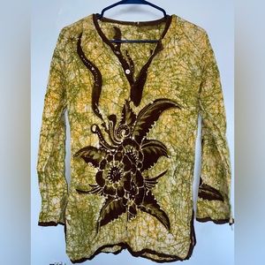 1970s batik tunic